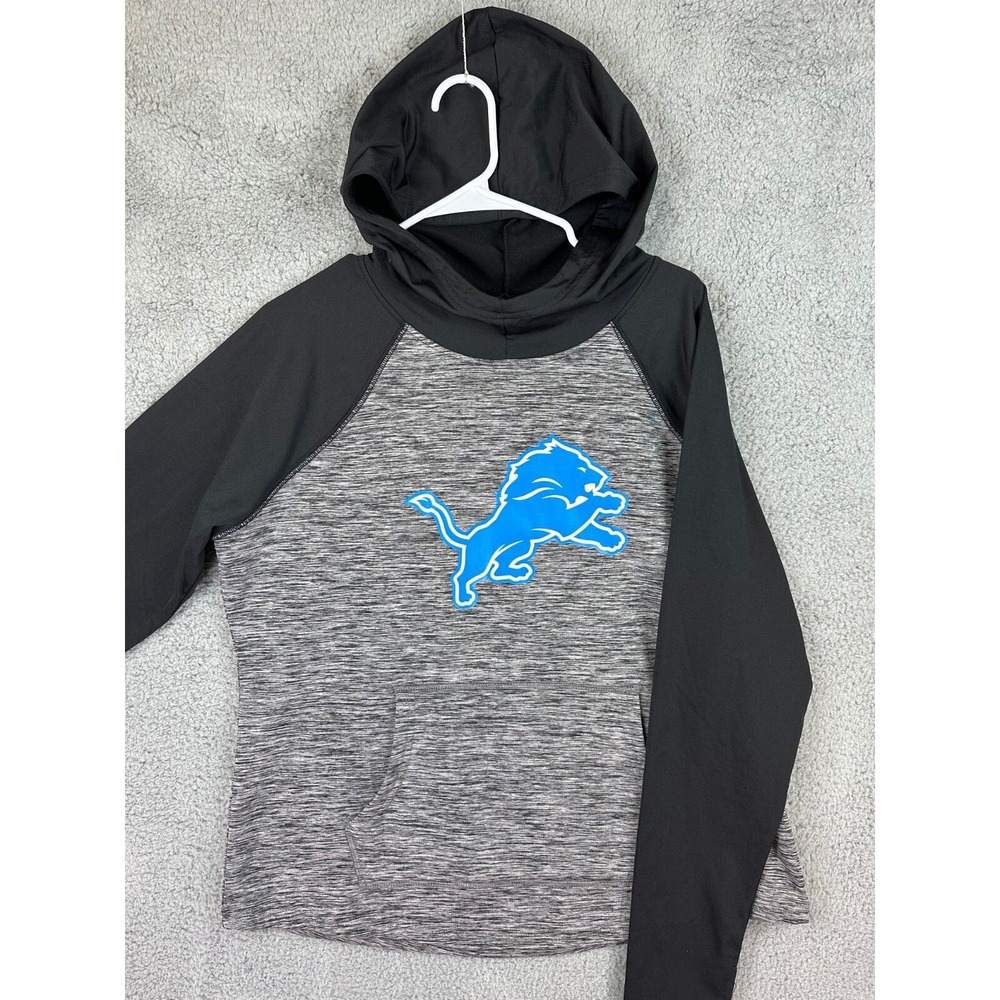 Detroit Lions Hoodie Men's XL Football Fleece Black Pullover Rugby Mens